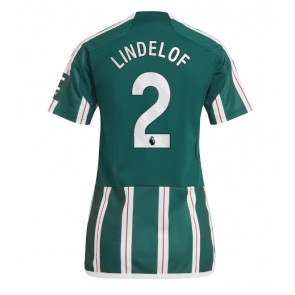 Manchester United Victor Lindelof #2 Koszulka Wyjazdowych Kobiety 2023-24 Krótki Rękaw